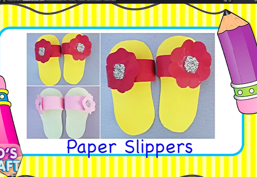 Paper Slippers - Kid`s Craft | Lovetoons TV